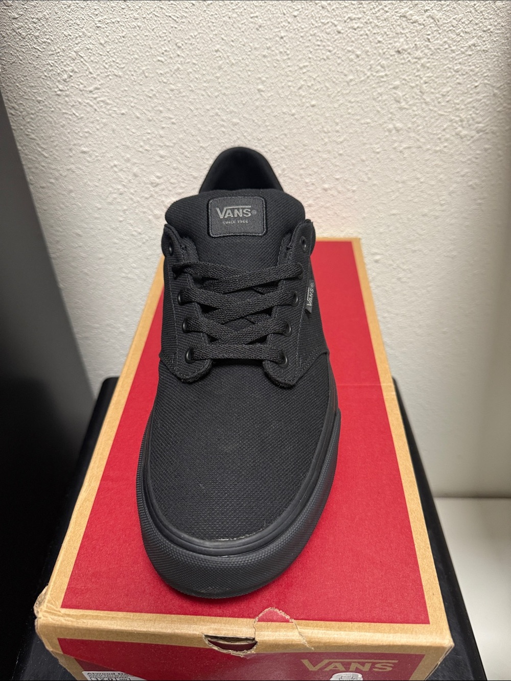 Vans  Atwood Black Canvas Deluxe Low-Top Skate Shoe